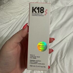 Un opened! K18 3.38oz Leave-In Molecular Repair Hair Mask. Jumbo size!